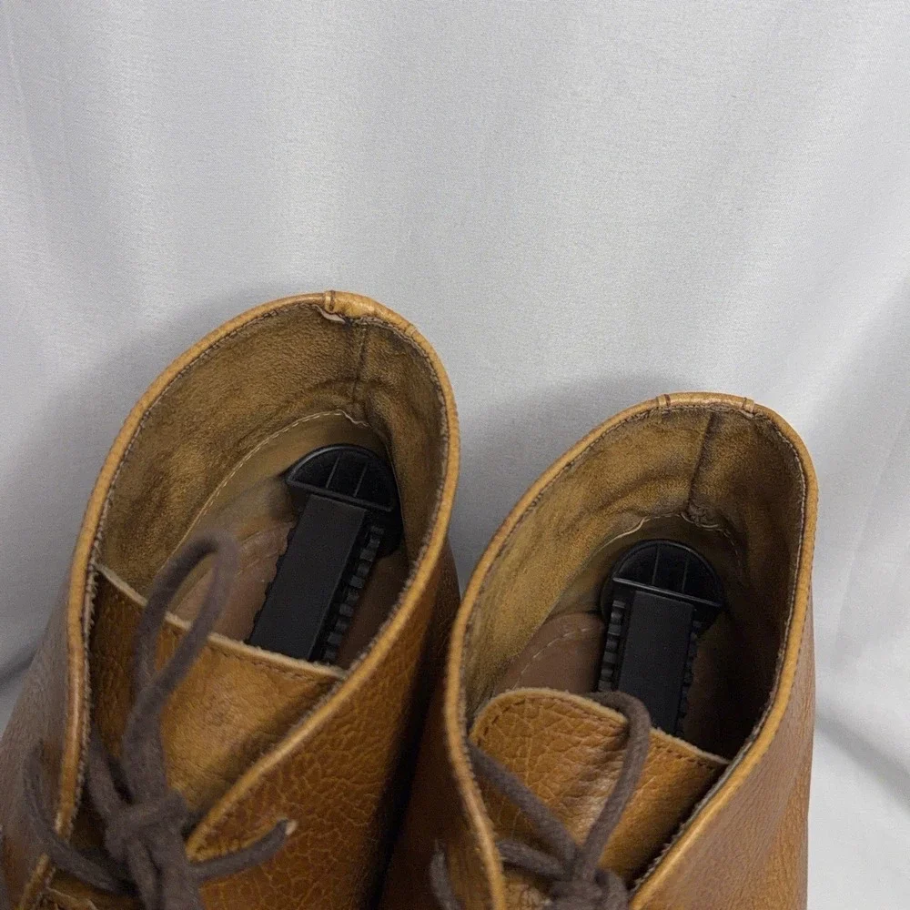 Carlo Morandi Brown Leather Chukka Boots Mens 11 Lace Up Casual Dress Shoes
